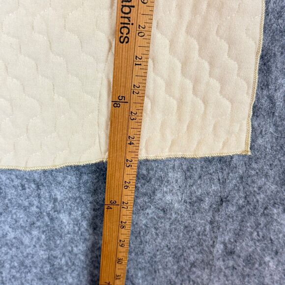 Fernando Sanchez Cashmere Vest Open Quilted Asian Style Top Cream Sz P Cheongsam - Picture 12 of 12